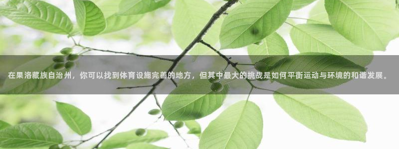 意昂4官方：在果洛藏族自治州，你可以找到体育设施完善的地方，
